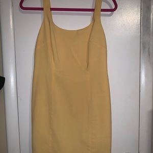 light yellow TAHARI dress